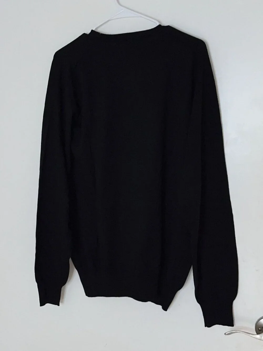 Bullock & Jones Black Cotton & Cashmere Crewneck Sweater XL Mens